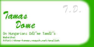 tamas dome business card